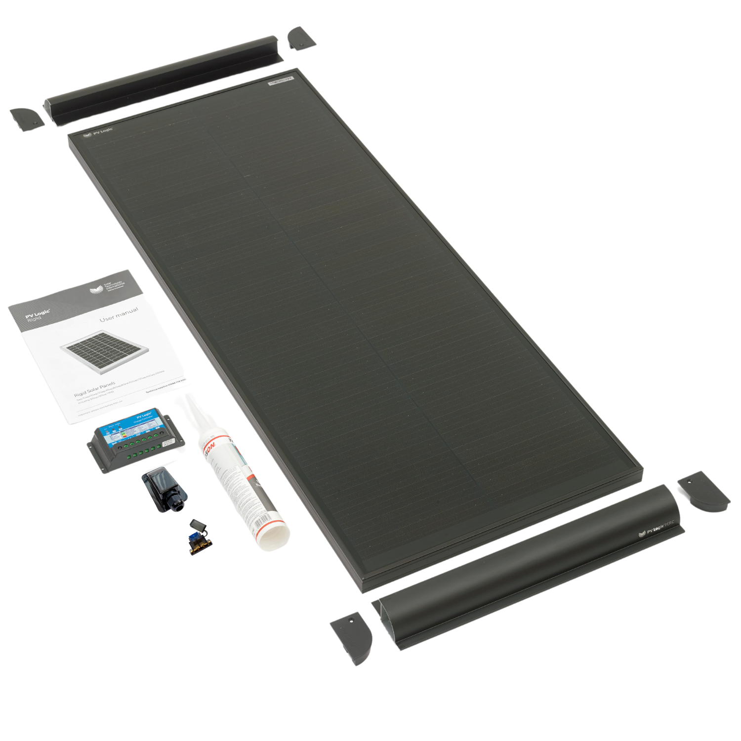 100W Mono High Density Rigid Solar Panel Roof and Deck Top Kit