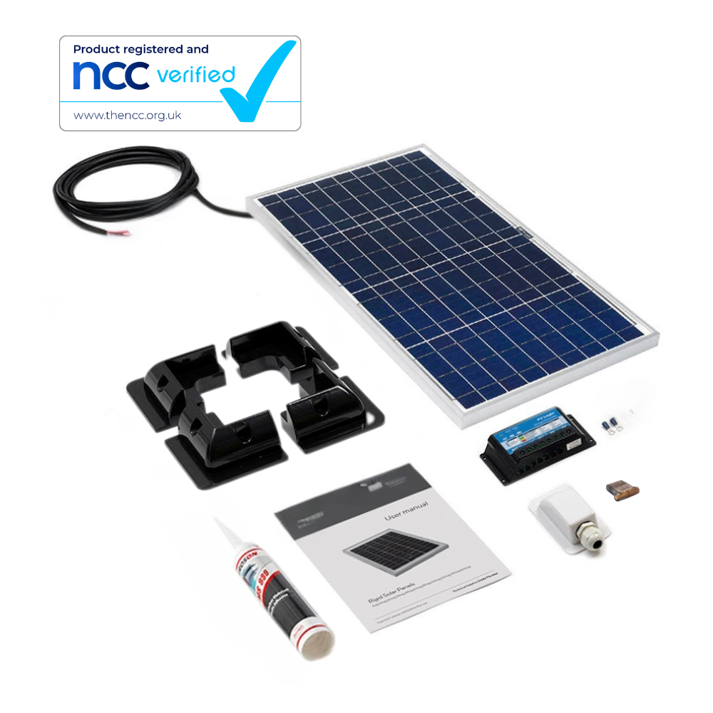 30W Rigid Solar Panel Roof and Deck Top Kit