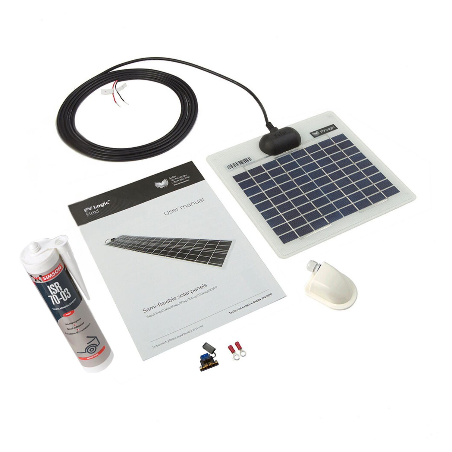 5W Flexi Solar Panel Roof and Deck Top Kit