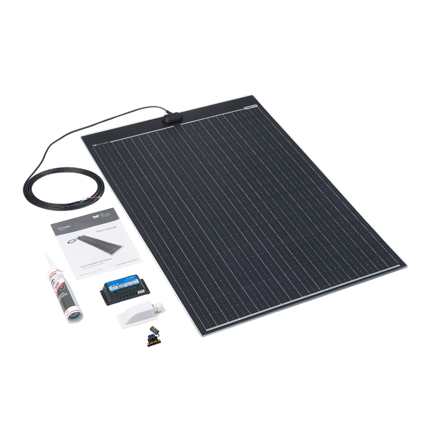 125W Flexi Double ETFE Solar Panel Roof and Deck Top Kit- Top Exit