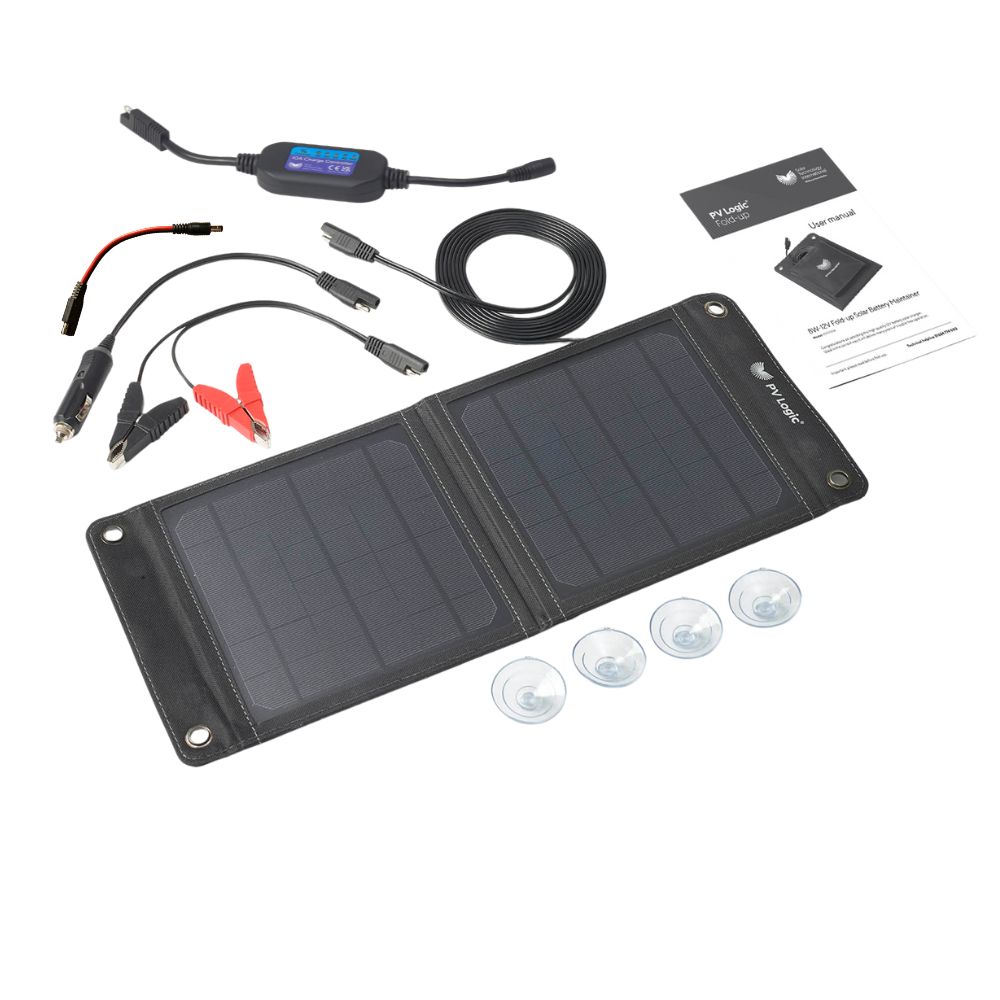 8W Fold-Up Solar Small Battery Maintainer Kit