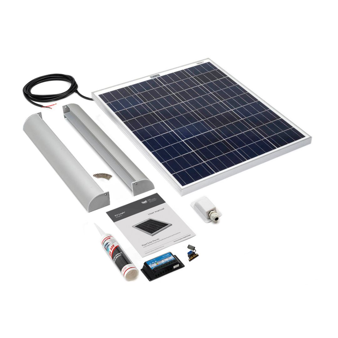 80W Rigid Solar Panel Roof and Deck Top Kit