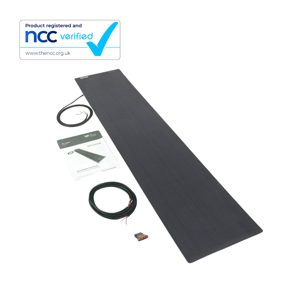 60W Flexi Solar Panel - black rear exit