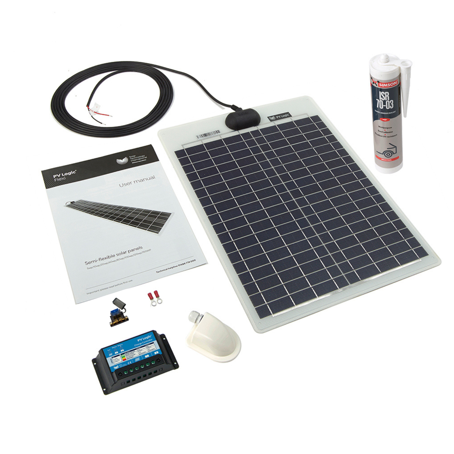 20W Flexi Solar Panel Roof and Deck Top Kit