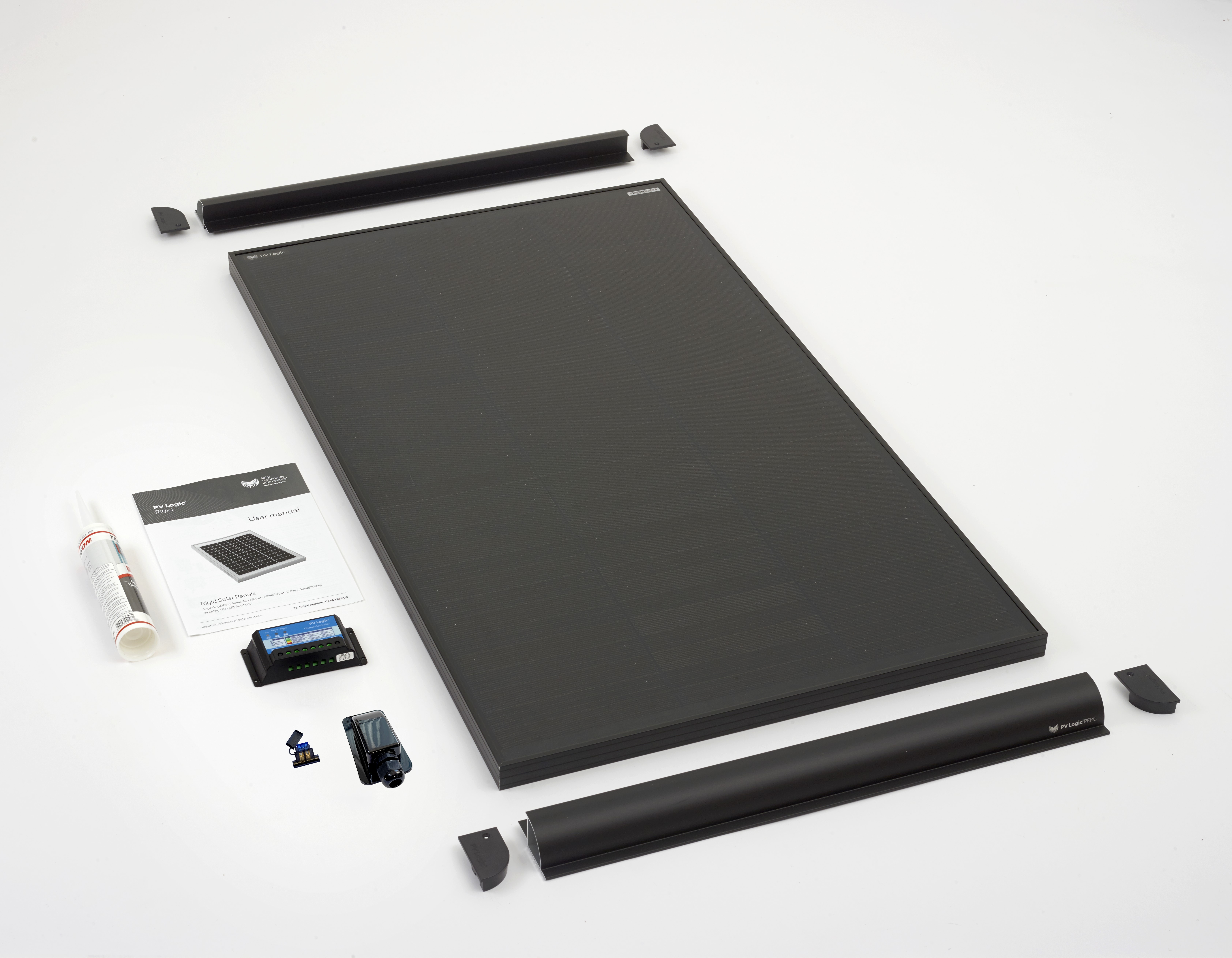 150W Mono High Density Rigid Solar Panel Roof and Deck Top Kit