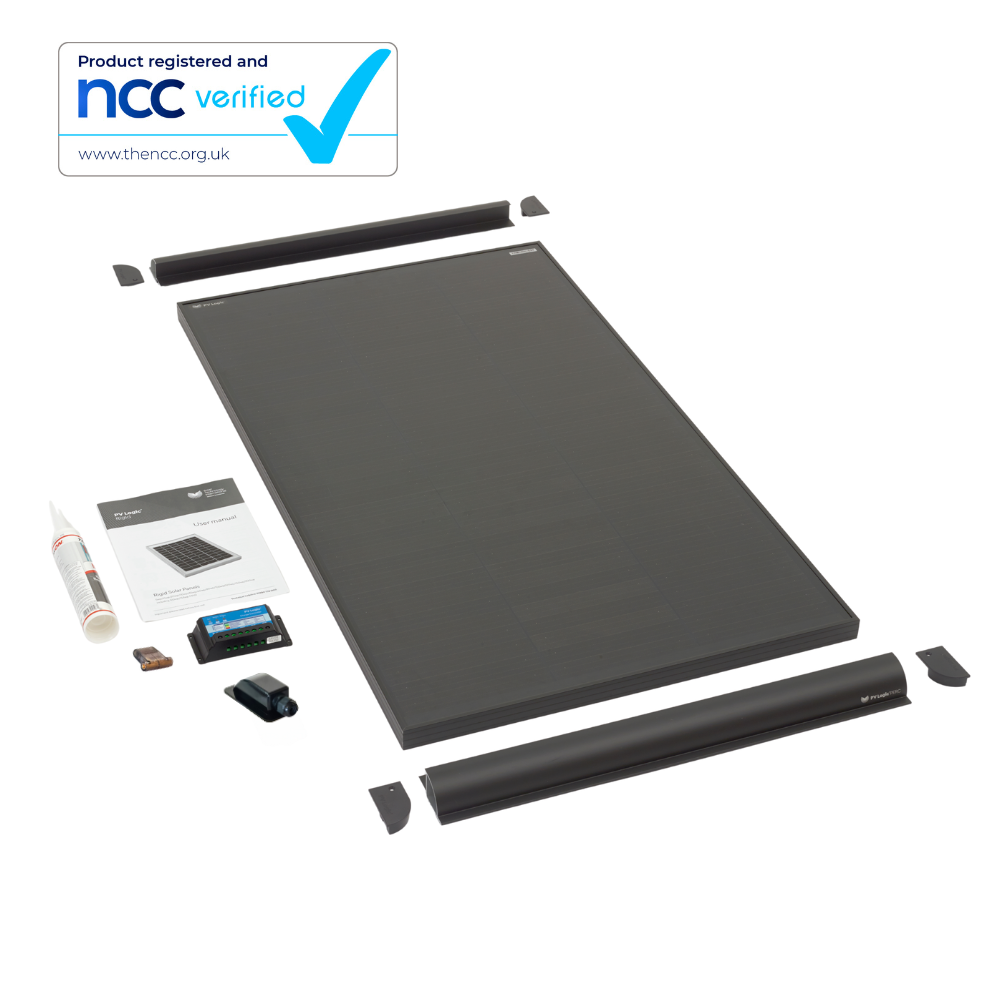 125W Mono High Density Rigid Solar Panel Roof and Deck Top Kit